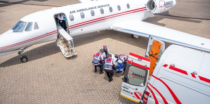 Exterior view of a modern hospital building